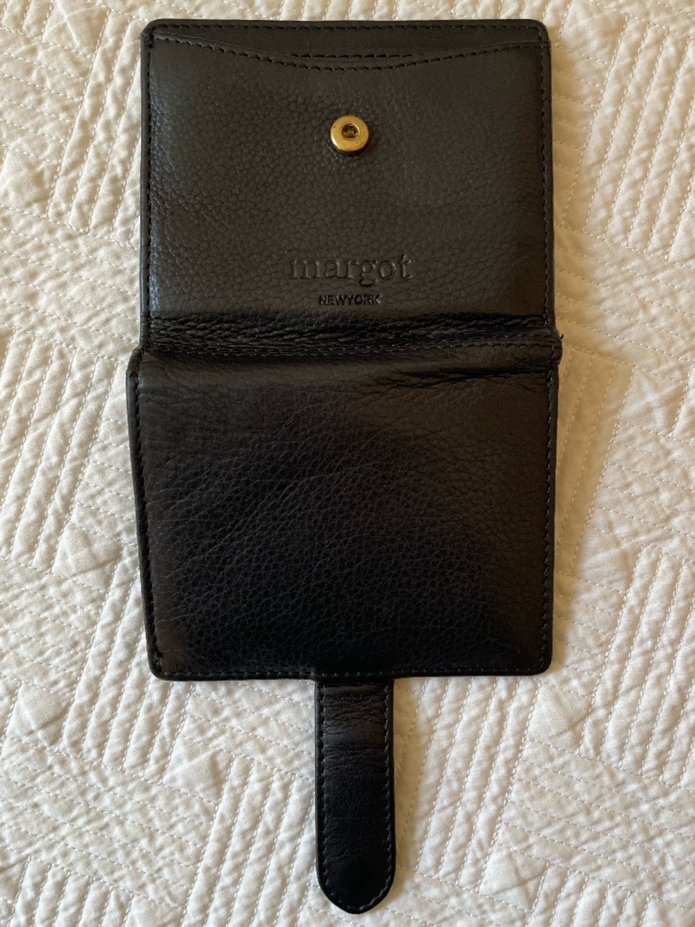 Margot New York Lizzie small bifold leather wallet in black - Picture 3 of 13